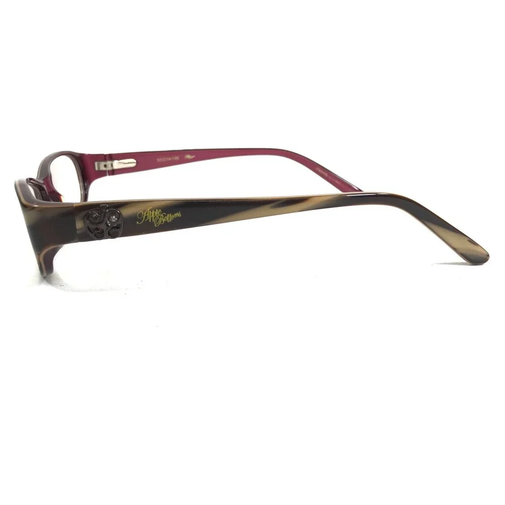 Apple Bottoms Eyeglasses Frames AB 730A-1 Brown Horn Red Rectangular 53-14-135